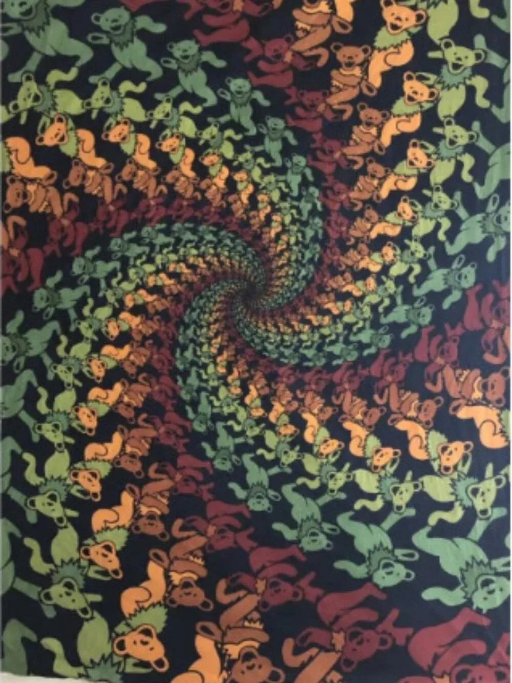 Grateful Dead Dancing Bears Wood Spiral Tapestry~ 60